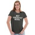 thumbnail image 4 of Me Sarcastic Never Humorous Attitude Womens Slim Fit Graphic Tee Brisco Brands M, 4 of 4