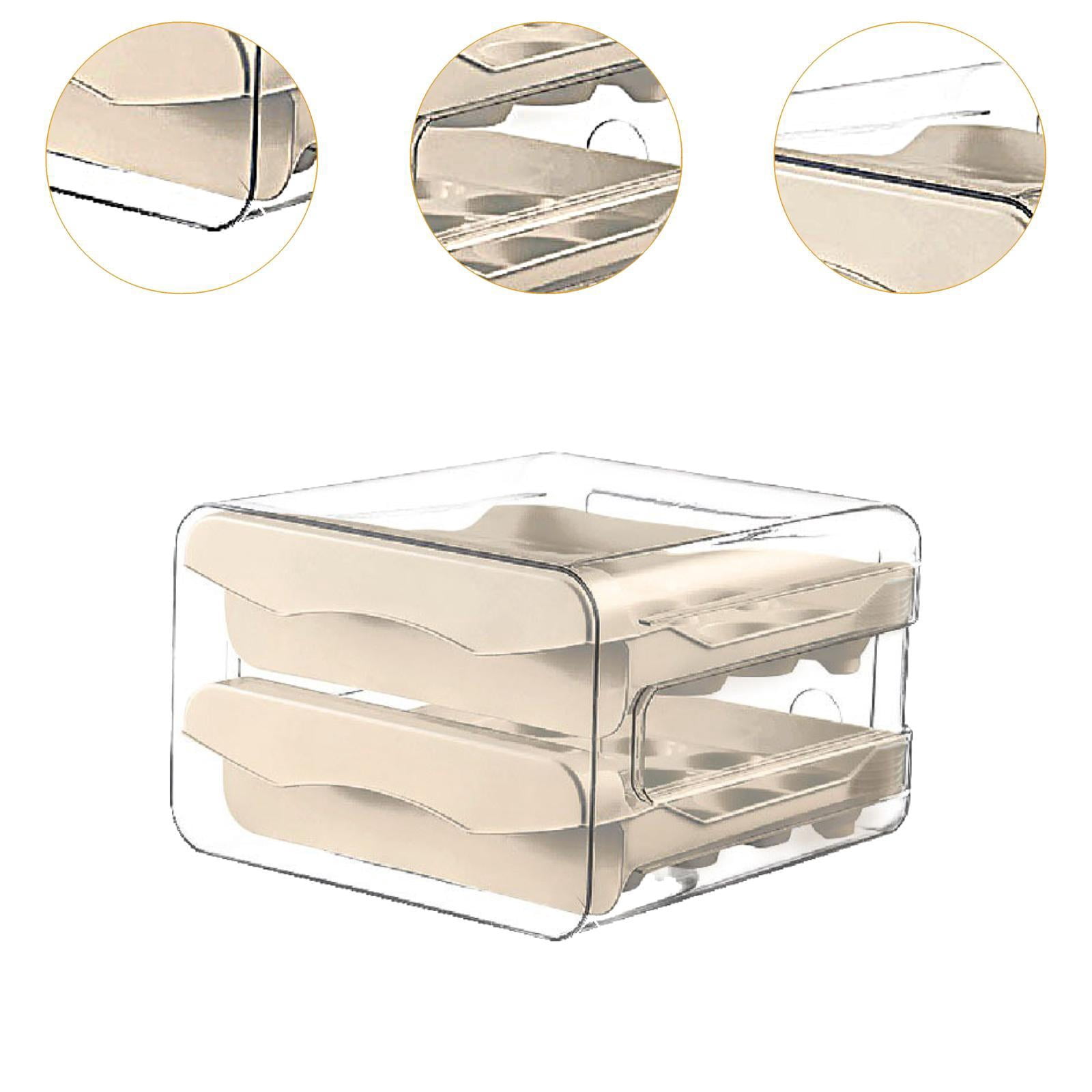 Baoblaze Drawer Type Egg Container 32 Grid Egg Holder for Tabletop Fridge Supermarket