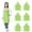 Green, variant on Toptie 6 Pack Kids Aprons with Pocket & Adjustable Strap, Child Chef Bib Apron for Kitchen Cooking Baking Painting-Grid-S