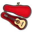 thumbnail image 4 of Miniature Wooden Guitar Model, Handmade Craft Decor with Stand and Storage Box for Home Office, 4 of 7