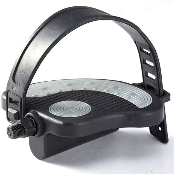 1 Pair Bike Pedals With Toe Clips Cages And Straps Non Slip Pedals For Exercise Bike Spin Bike Mountain Bike
