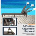 thumbnail image 4 of Demifill Outdoor Chaise Lounger Chair with Waterproof Rattan Textured PP Surface and 330 lbs Capacity, Chaise Lounge for Outdoor as Garden, Yard, Brown, 4 of 7