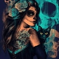 thumbnail image 1 of Topcobe Skeleton Women Full Drill Diamond Painting by Number Kits Rhinestone, 1 of 2