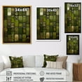 thumbnail image 4 of Designart "Stone Tiles in Green I" Abstract Framed Wall Art - Modern Green Abstract Tile Hallway Framed Wall Art Decor, 4 of 6