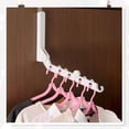 thumbnail image 5 of 2 Pcs Door Hanger Foldable Clothes Drying Rack - Door Clothes Rail, Modern And Space-saving Folding Function, Load Capacity 5 Kg, For Balcony Wardrobes Bedrooms, White, 5 of 5