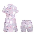thumbnail image 2 of Psesaysky Pink Golf Tennis Dress Womens 2Piece Active Athletic Sports Wear Dresses for Women with Separate Shorts Summer Short Sleeve Zip A Line Sundress, 2 of 7
