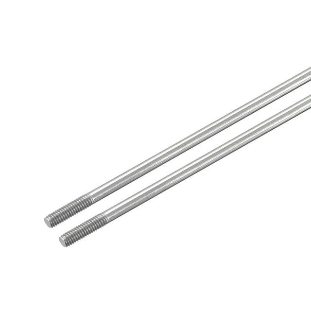 Unique Bargains M3x250mm 304 Stainless Steel Push Rod Double End Threaded Rod for DIY, 2Pack