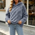 thumbnail image 4 of Yeaiivve Textured Fleece Hoodies for Women Winter Fluffy Long Sleeve Hooded Pullover Sweatshirt Casual Loose Fuzzy Hoodie Cozy Soft Loungewear M, 4 of 7