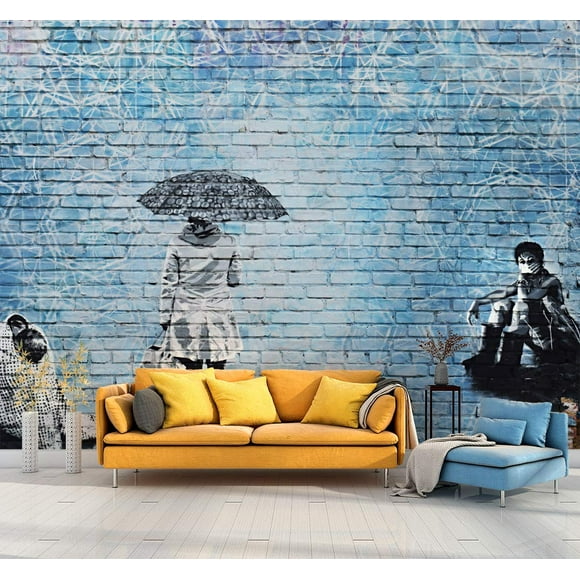 SIGNFORD Wall Mural Colorful Graffiti Removable Wallpaper Wall Sticker for Bedroom Living Room - 66x96 inches