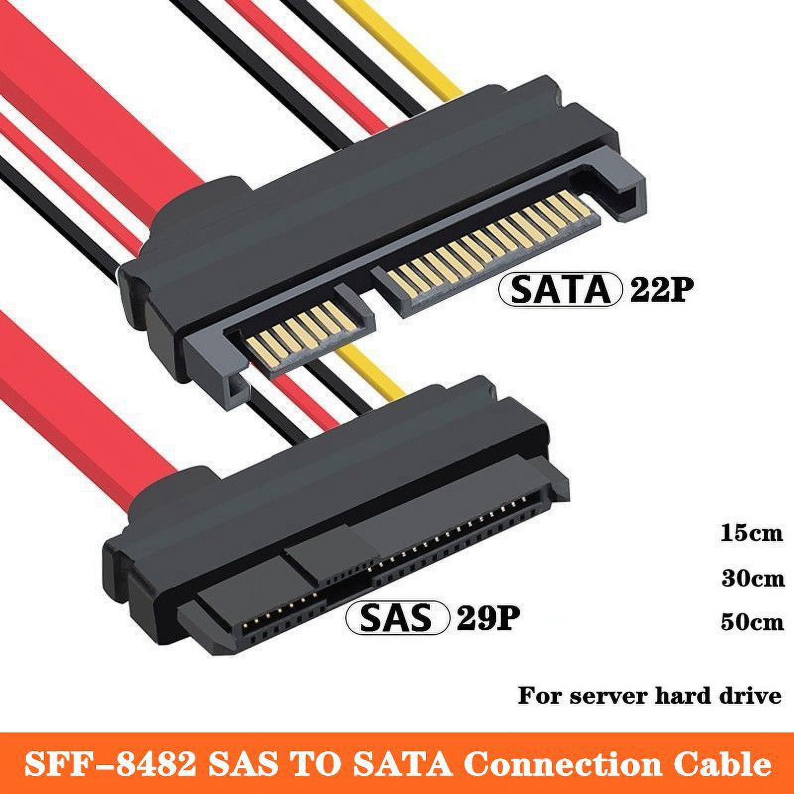SFF-8482 Motherboard SAS 29P Female To SATA 22P Male Cable 7 15PIN Power Cable SAS Hard Disk Server To SATA 0.15M 0.3M 0.5M