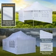 thumbnail image 2 of COBIZI 10x20 Pop up Canopy Tent with 4 Sidewalls, Waterproof Commercial Grade EZ Outdoor Gazebo with UV 50+ Protection, Instant Setup Event Shelter for Parties, Garden, and Camping, White, 2 of 7