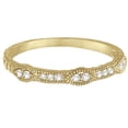 thumbnail image 3 of Pave Set Vintage Stacking Diamond Ring Band 14k Yellow Gold (0.15ct), 3 of 3