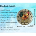 thumbnail image 3 of Dreamtimes Vintage Farm Rooster Print Round Wall Clock, 10 Inch Battery Operated Quartz Analog Quiet Desk Clock for Home,Office,School, 3 of 5