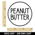 thumbnail image 2 of Peanut Butter Flavor Scent Rounded Text Self-Inking Rubber Stamp Ink Stamper - Blue Ink - Small 3/4 Inch, 2 of 7