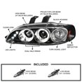 thumbnail image 3 of Spec-D Tuning Black LED Dual Halo Projector Headlights Compatible with 1992-1995 Honda Civic, Left + Right Pair Headlamps Assembly, 3 of 5
