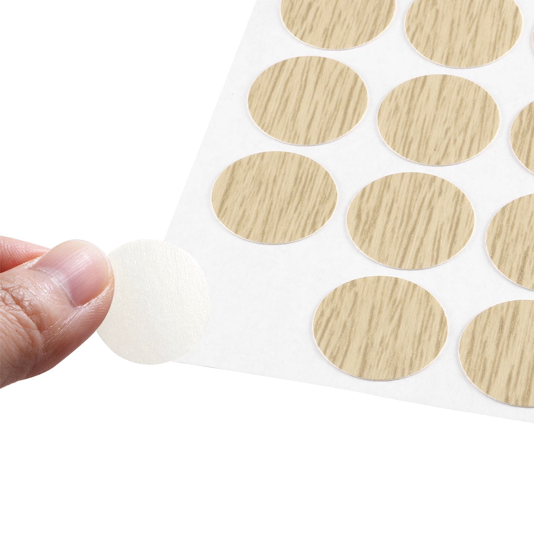 Unique Bargains Screw Hole Cover Stickers PVC Self Adhesive for Furniture khaki 3Pcs