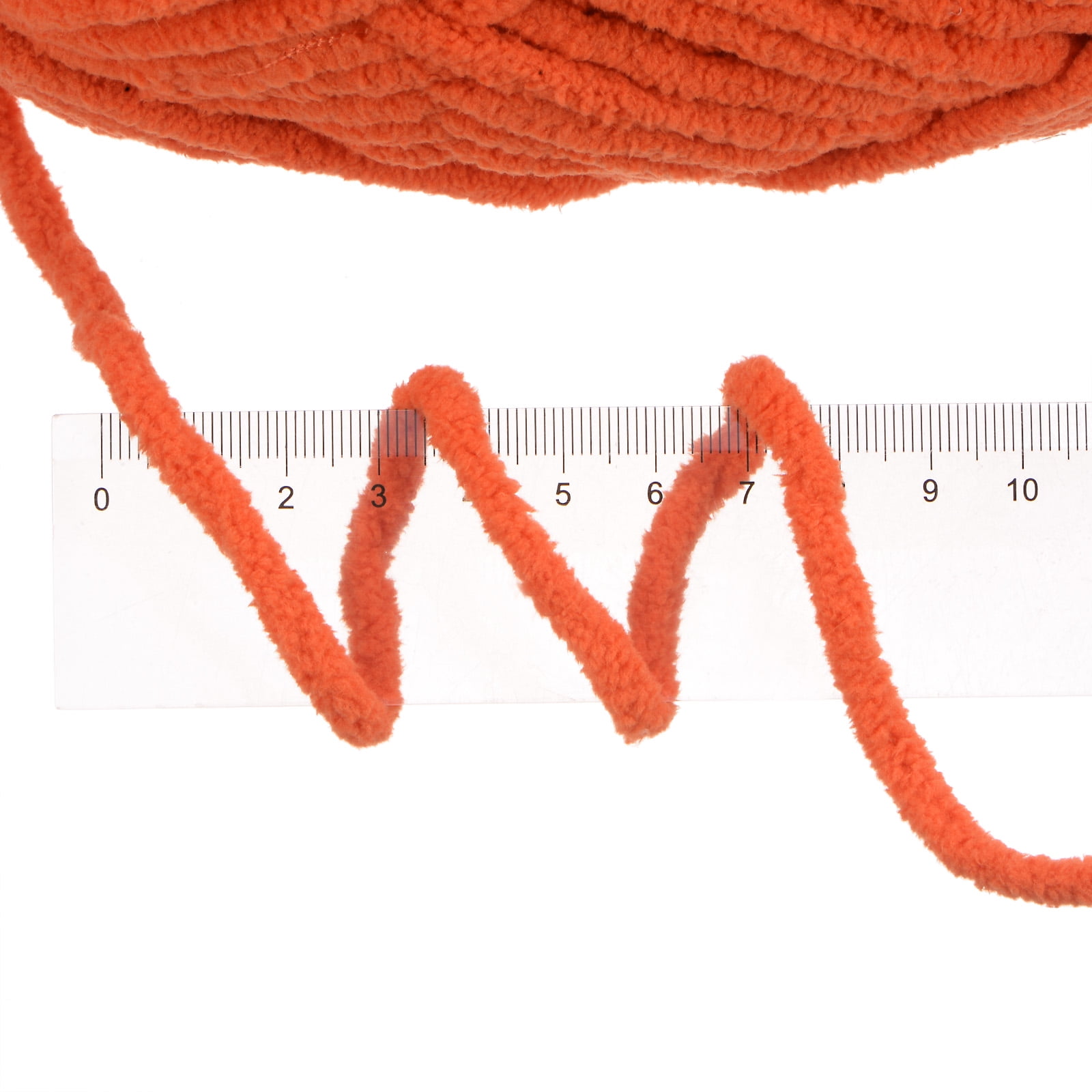 Uxcell 3Skeins Chenille Yarn Blanket Yarn 3x100g/10.5oz Polyester Soft Knitting Orange