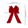 thumbnail image 2 of Mecorevxz Christmas Decorations,Red Bow Red Velvet Christmas Party Indoor Garland Christmas Tree Decoration Bow for Xmas Tree Decor(D), 2 of 7