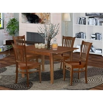 East West Furniture Dining Room Set Mahogany, MLGR5-MAH-W