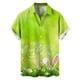 thumbnail image 3 of Camisa hawaiana con estampado de dibujos animados en 3D para hombre y mujer, ropa de verano, camisa de playa con conejo para el día de Pascua, regalos para niños, blusas con botones, 3 of 5