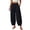 Black, variant on Women Bagggy Pants Wide Leg Elastic Waist Trousers Pants Running Athletic Pants Fall Winter Loose Fit Solid Color Plus Size Work Pants for Women
