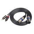 thumbnail image 4 of Cable 2RCA a 2XLR, (servicio ) Cable adaptador de para Audio estéreo 2RCA a 2XLR - 5 pies Hugo Línea de interconexión de micrófono, 4 of 8