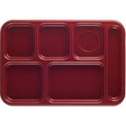 Cambro Tray Camwear 10" X 14" 6 Compartment Cranberry