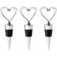 thumbnail image 5 of 3 Metal Heart-shaped Bottle Stoppers For Acsergery Wine Champagne Sparkling Wine Beer Saver Sealer Gift, 5 of 5