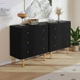 thumbnail image 2 of HLR 3 Drawer Dresser for Bedroom, Black Dressers & Chests of Drawers, Black and Gold Dresser, 2 of 7