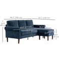 thumbnail image 3 of HOMCOM Changeable Sectional Sofa with changeable Chaise Lounge Wood Legs, 3 of 10
