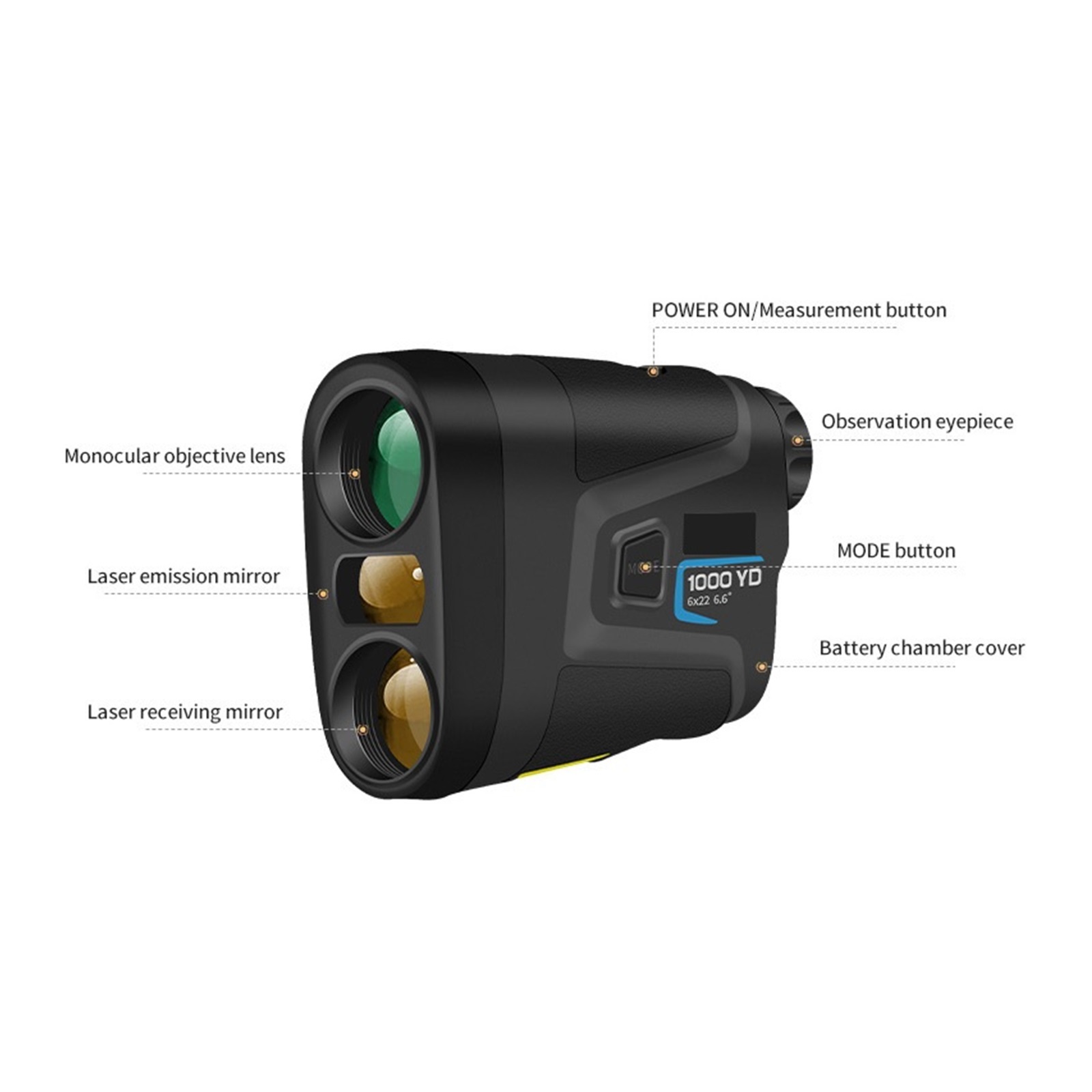 Portable Rangefinder Telescope 1000m Outdoor Distance Meter Speed Sport Golf Rangefinder Lock Flag Slope Adjusted ,High Accuracy Position