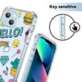 thumbnail image 4 of Chat Expression Set Clear Case for iPhone 13,Transparent Soft TPU Bumper Full Cover Case, 4 of 5