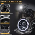 thumbnail image 4 of 7 Pulgadas Faro Para Moto Universal + Carcasa Y Soporte, 4 of 8