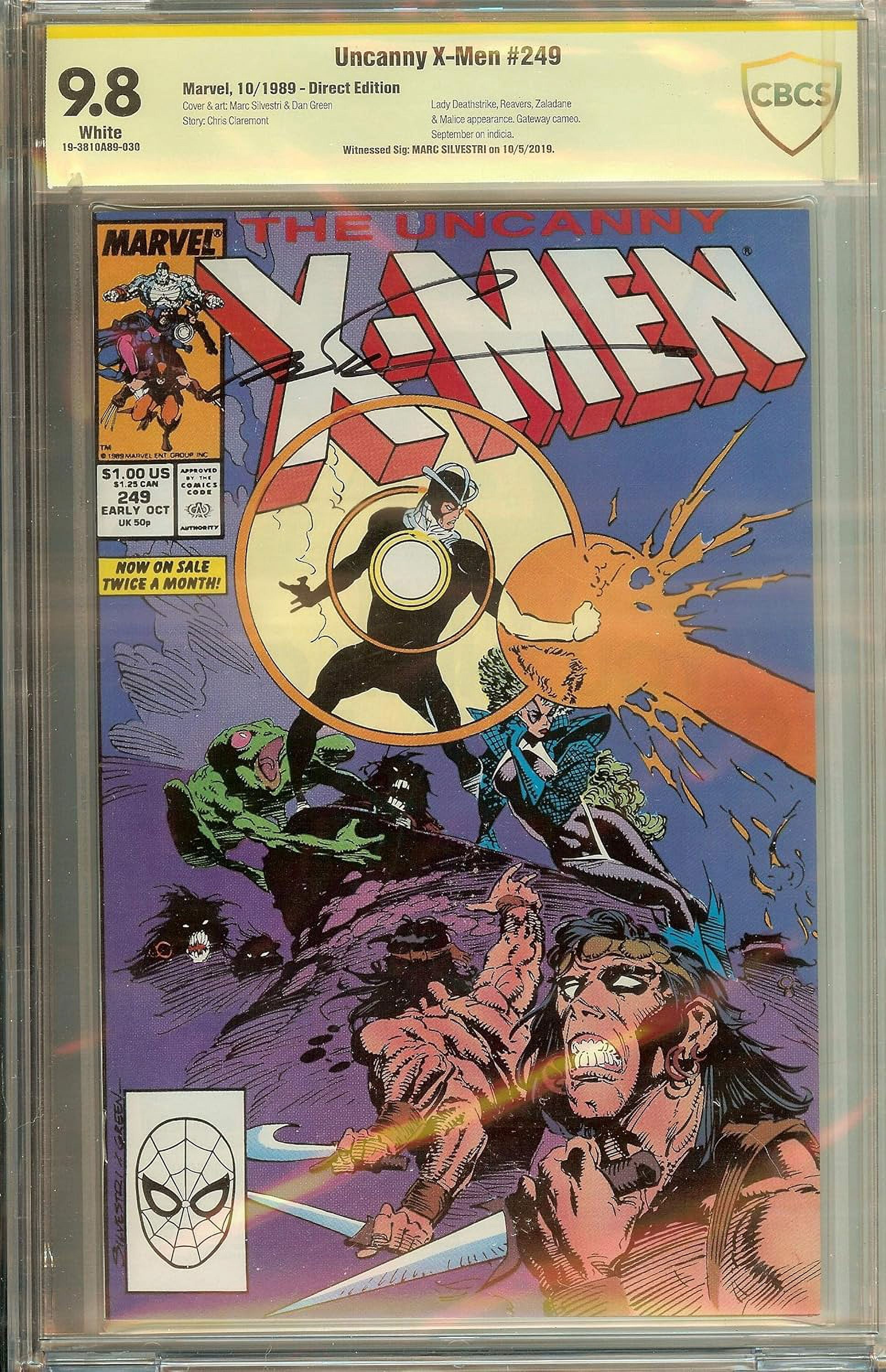 *SIGNED* Uncanny X-Men #249 Marc Silvestri CBCS (not CGC) 9.8 NM