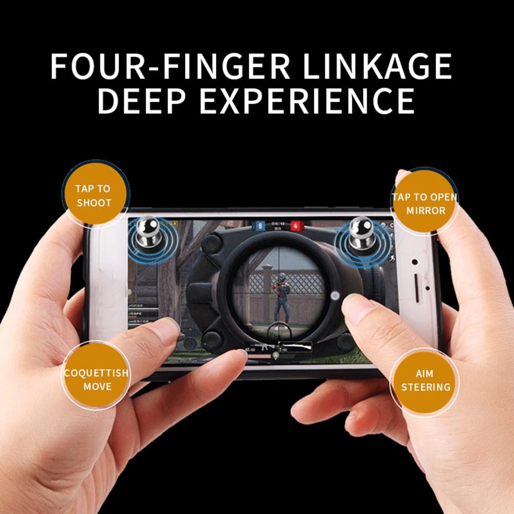 Metal PUBG Phone Trigger Button Ventosa Gaming Aim Key Shooter (Plata ...