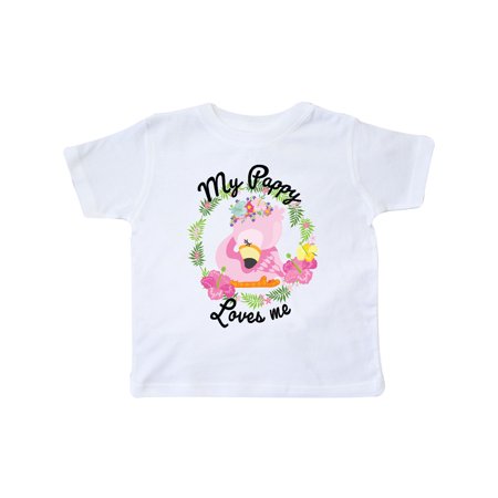 

Inktastic Baby Flamingo My Pappy Loves Me with Flower Wreath Gift Toddler Boy or Toddler Girl T-Shirt