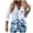 Blue, variant on LEAVINGSUO Womens Plus Size $5 Plus Size Women Casual Loose V-Neck Printing Long Sleeve Blouse