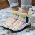 thumbnail image 4 of Psesaysky Tie Dye Snow Boots for Women Girls Warm Lined Non Slip Winter Boots Wide Toe Comfortable Winter Boots, 4 of 7