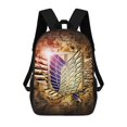 thumbnail image 1 of Attack On Titan Logo Backpack Casual Daypack School Bag Backpack Satchel Rucksack Shoulder, 1 of 5