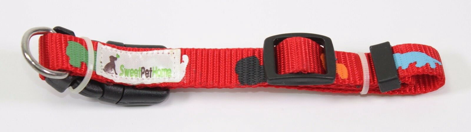 Assorted 12" to 16" Inch Adjustable Puppy Print Nylon Collar Medium Sized Dogs CL0028