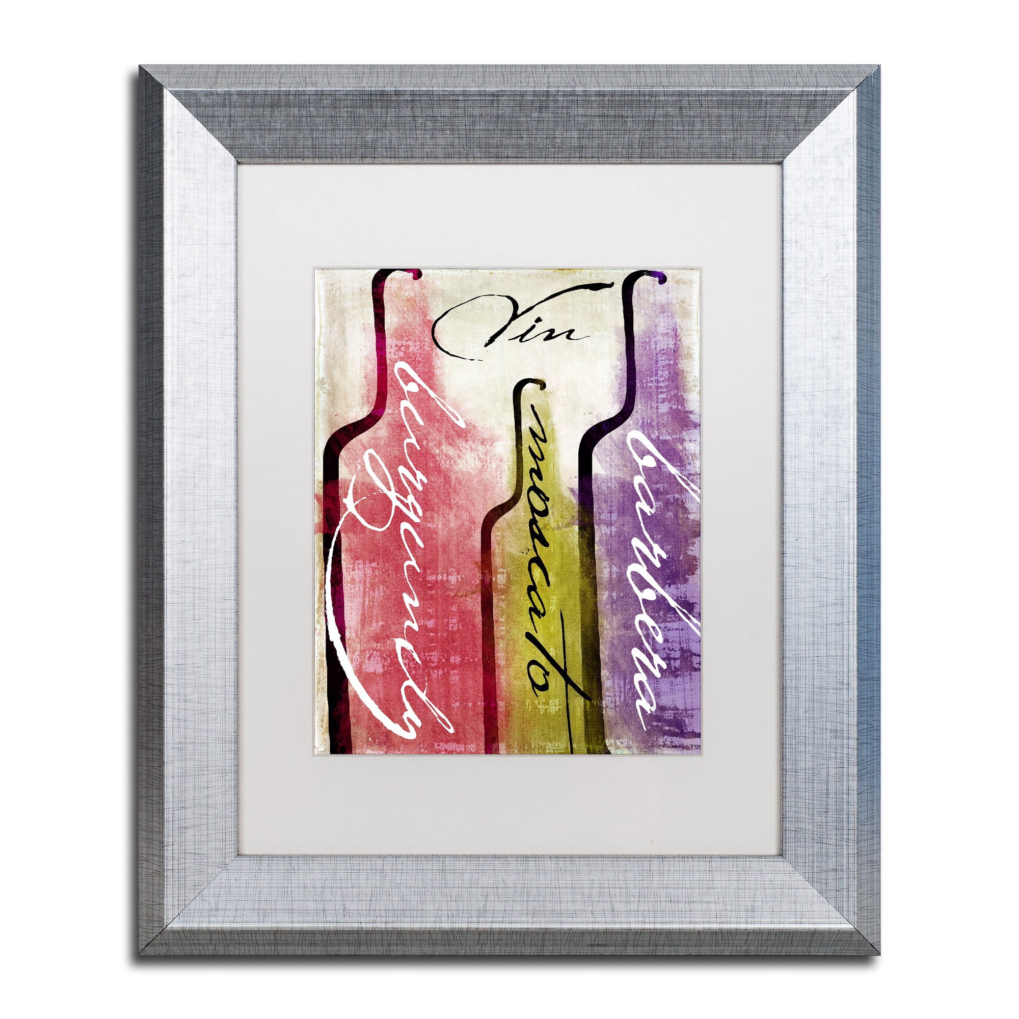 Trademark Fine Art "Wine Tasting II" Canvas Art by Color Bakery White Matte, Silver Frame