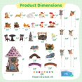 thumbnail image 4 of 50 piezas de accesorios de jardín para casa solar de hadas, miniaturas iluminadas, figuras de casa, kit de jardín, animales, decoración de casa de muñecas, adornos de micro paisaje al aire libre, 4 of 5