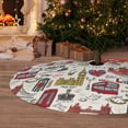 thumbnail image 5 of KLL 30" Christmas Tree Skirt London Landmark1 Xmas Tree Skirts Mat for New Year Xmas Holiday Party Indoor Outdoor Home Decoration, 5 of 5