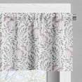 thumbnail image 3 of Ambesonne Spring Valance Pack of 2, Art Deco Sprigs and Berries, 42"X12", Grey and Grey Pink, 3 of 5
