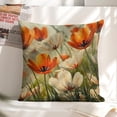 thumbnail image 4 of Flowers grass sunny daylinen throw pillowcase decoration pillowcase gifting preferred 18x18 inch cushion cover 4 sets sofa pillowcase sofa bedroom living room car, 4 of 6