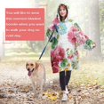 thumbnail image 4 of Wearable Oversized Blanket,Pioneer Flower Floral Print Pattern Wearable Blanket Hoodie for Adults,Cozy Hooded Blankets with Super Pockets,Super Warm Fuzzy Pullover for Women & Men, 4 of 6