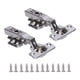 thumbnail image 1 of Bisagra de brazo recto BuyWeekMX 2 juegos de bisagras para puerta de gabinete, 1 of 9