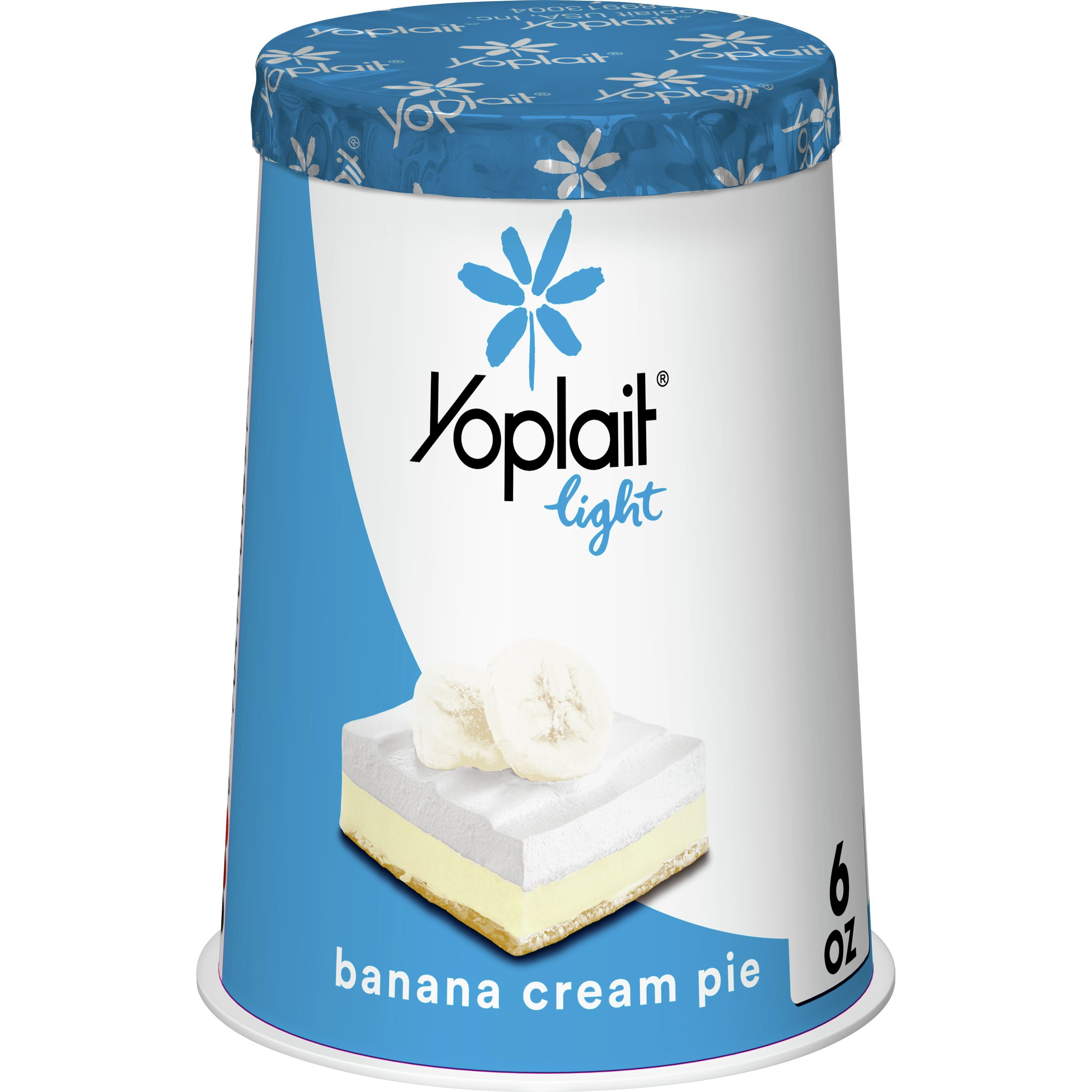 Yoplait Light Banana Cream Pie Fat Free Yogurt, 6 OZ Yogurt Cup