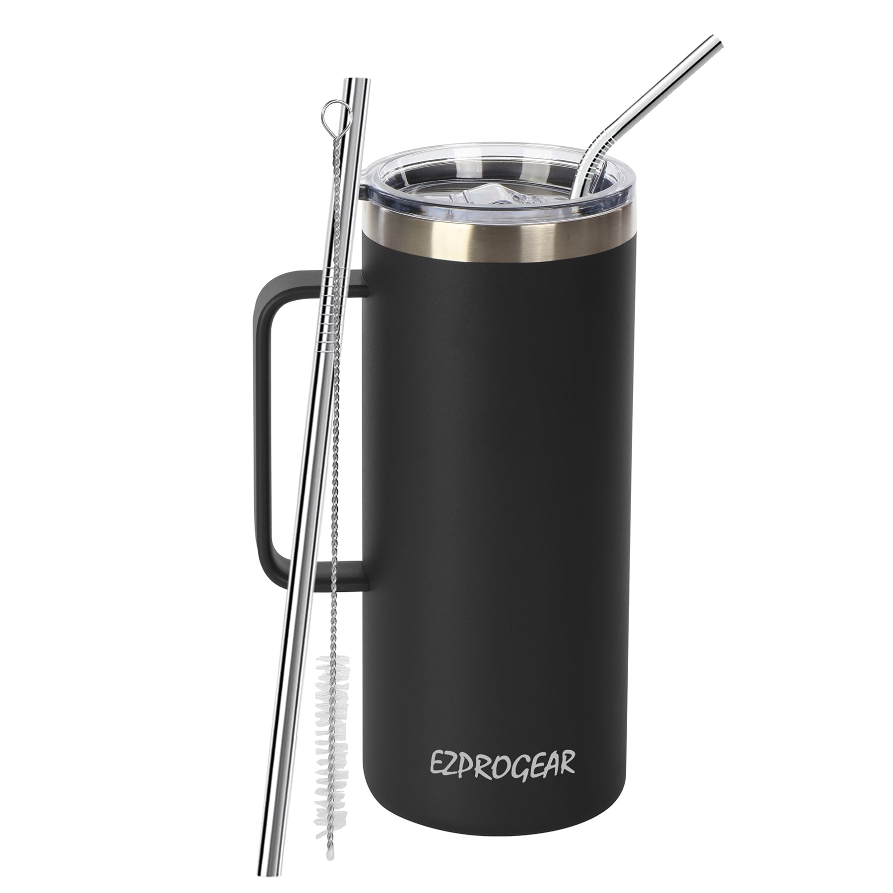 Ezprogear 32 oz Black Mug Stainless Steel Beer Tumbler Double Wall