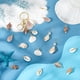 thumbnail image 4 of 36 colgantes de concha, 6 estilos, conchas marinas en espiral, dijes artesanales con alambre de cobre chapado en oro de 18 quilates, dijes de concha natural., 4 of 5